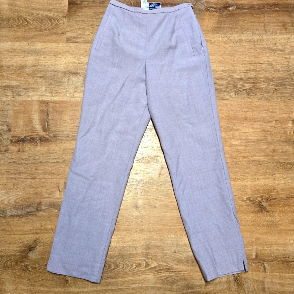 Vintage Pendleton Straight Leg Pants Light Purple Size 2 Petite 100% Virgin Wool